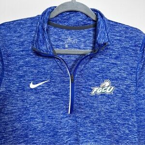 Nike Florida Gulf Coast University Quarter Zip Pullover Shirt Blue Womens Medium